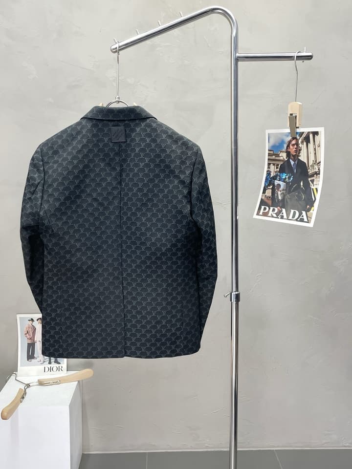 Louis Vuitton Exclusive Casual Blazer in Dark Gray Monogram Blazer