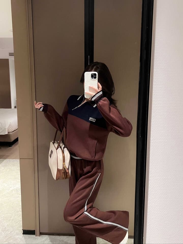 Miu Miu Knitted Set in Coffee