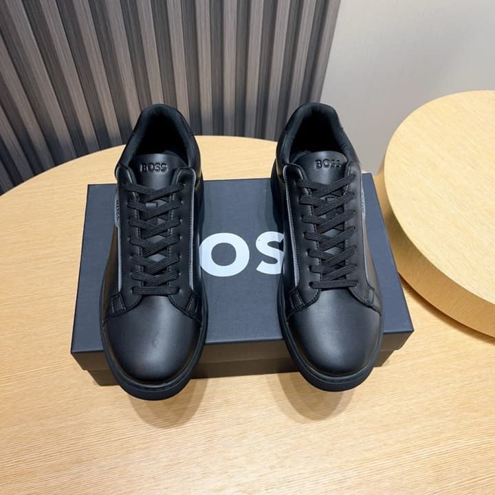 Boss Classic Driving Shoes in Black With Polished Toe