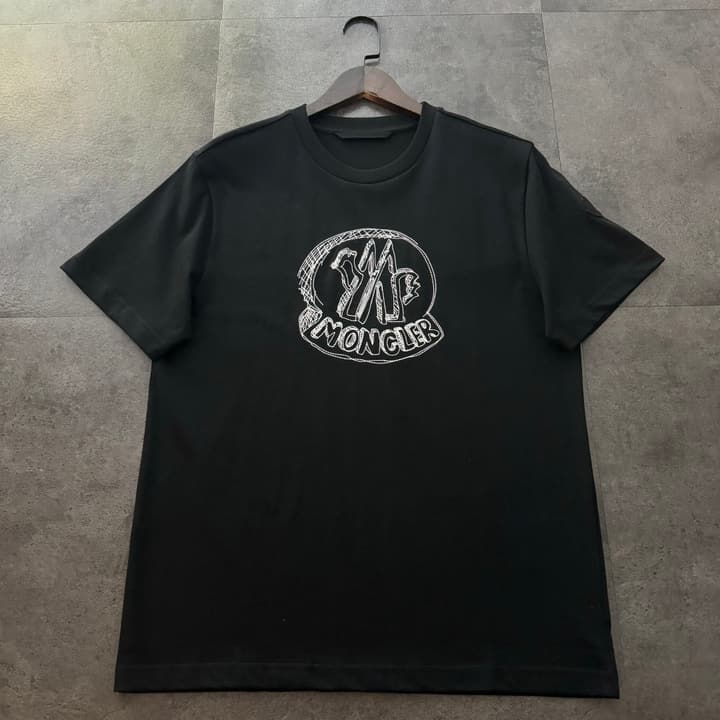 Moncler Letter Pattern Crewneck T-Shirt – 2026SS in Black