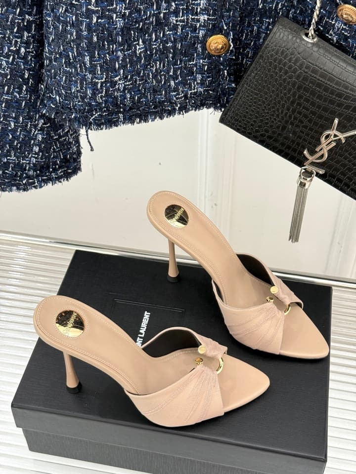 Saint Laurent High-Heel Sandals – 25SS in Black Suede