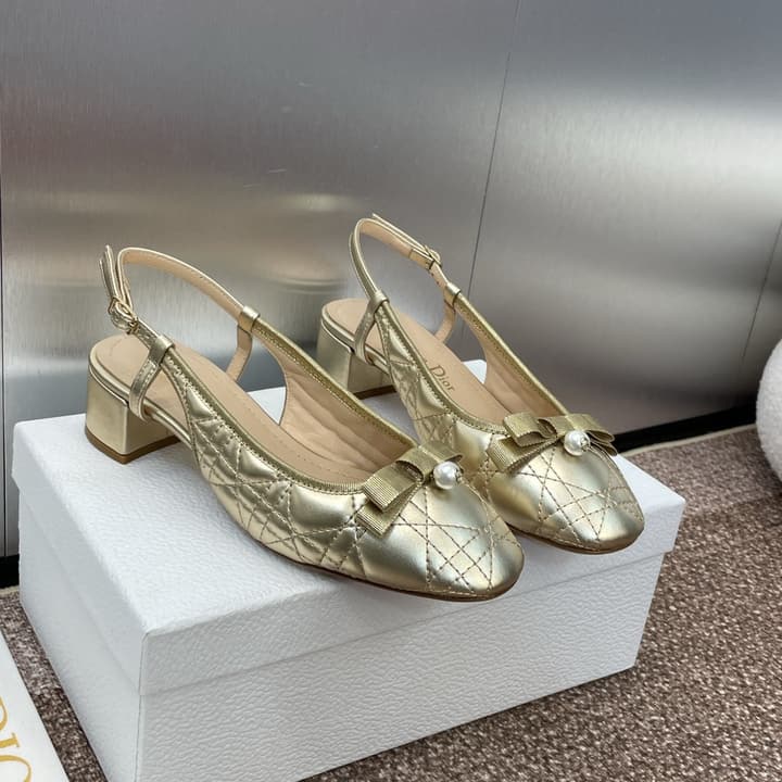 Dior Ballet Cannage Low-Heel Ballerina Flats – 2024 Spring/Summer Collection in Black Patent