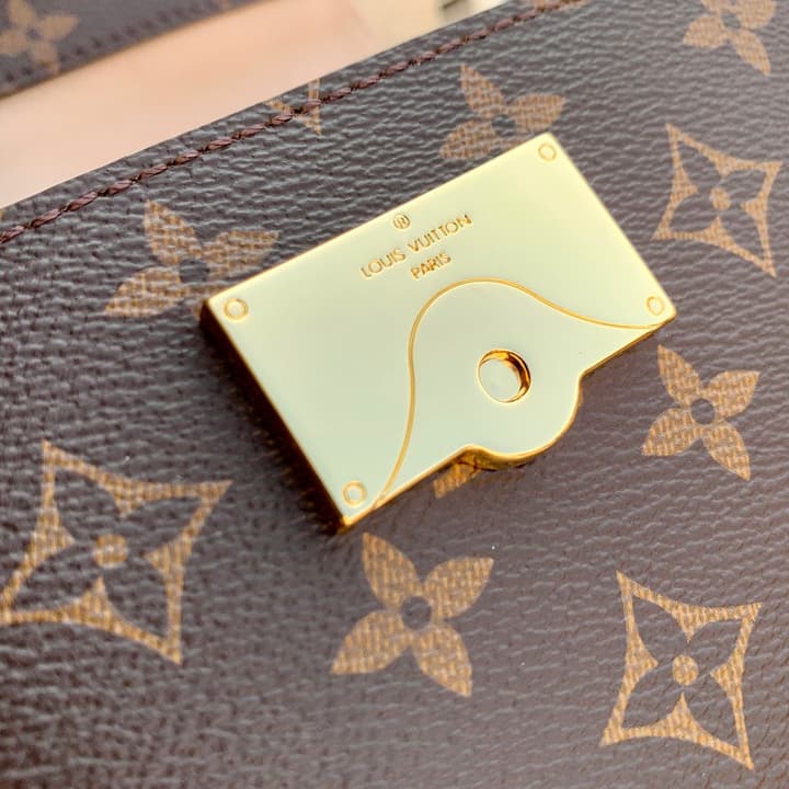 Louis Vuitton Cluny Mini Handbag in Monogram Canvas With Natural Leather Trim