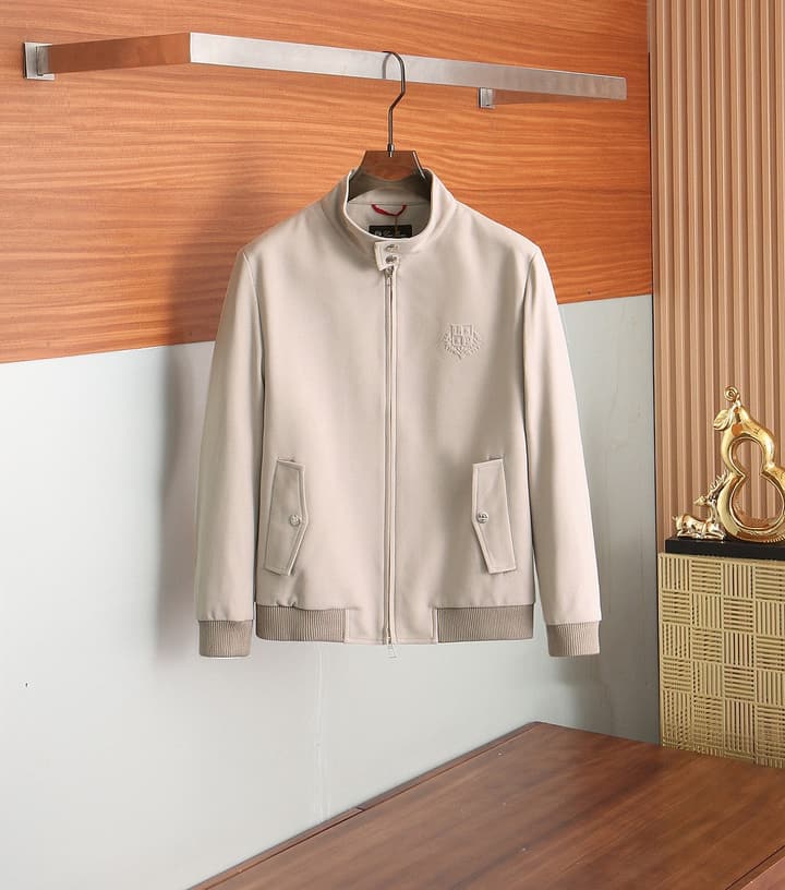 Loro Piana Men's Functional Pilot Bomber Jacket – 2025FW in Beige