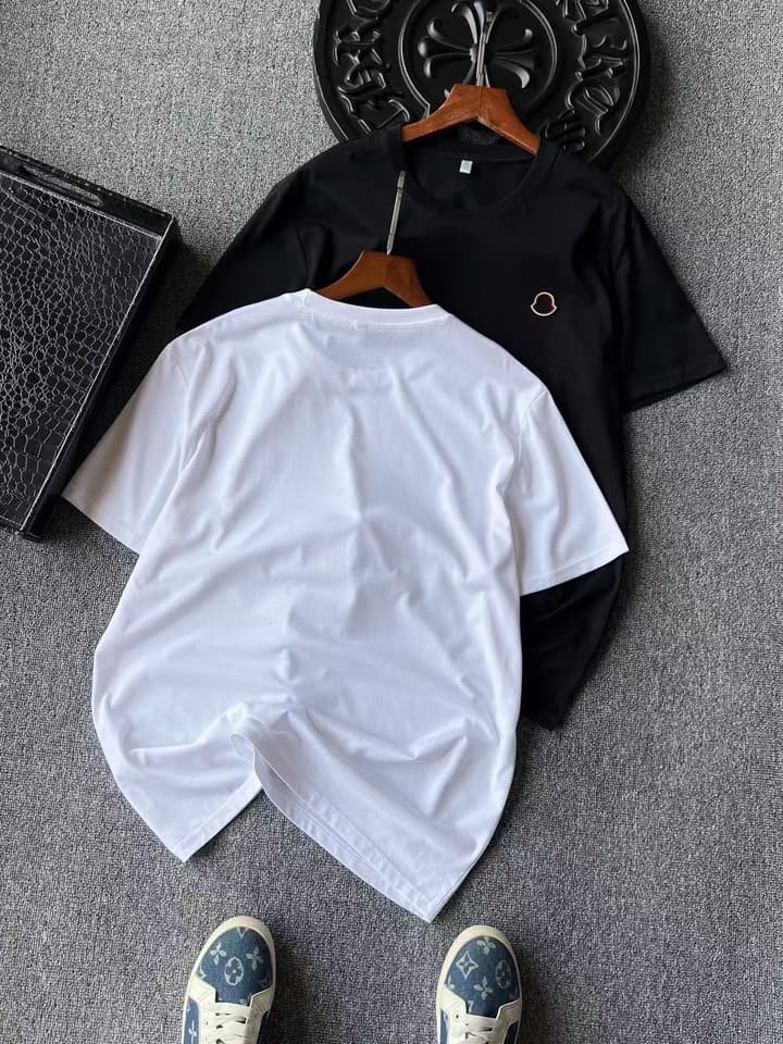 Moncler Mulberry Silk 3D Logo T-Shirt – 2025 Collection in Black