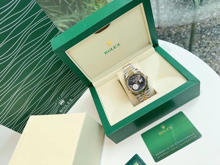 Rolex Datejust Two-Tone Green Watch