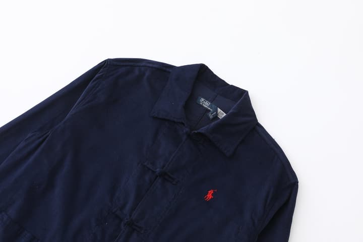Ralph Lauren Corduroy Frog Button Cardigan – 25SS in Black