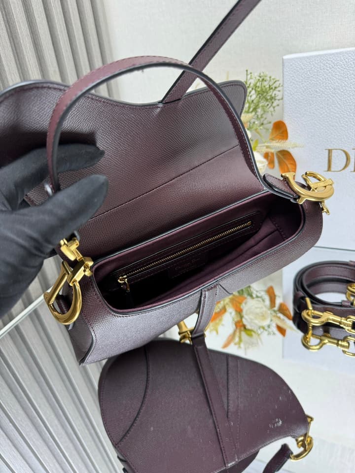 Dior Saddle Bag – Wine Red in Burgundy Red