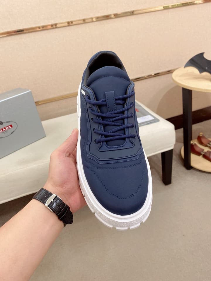 Prada Men's Waterproof Air Cushion Sneakers in Dark Grey