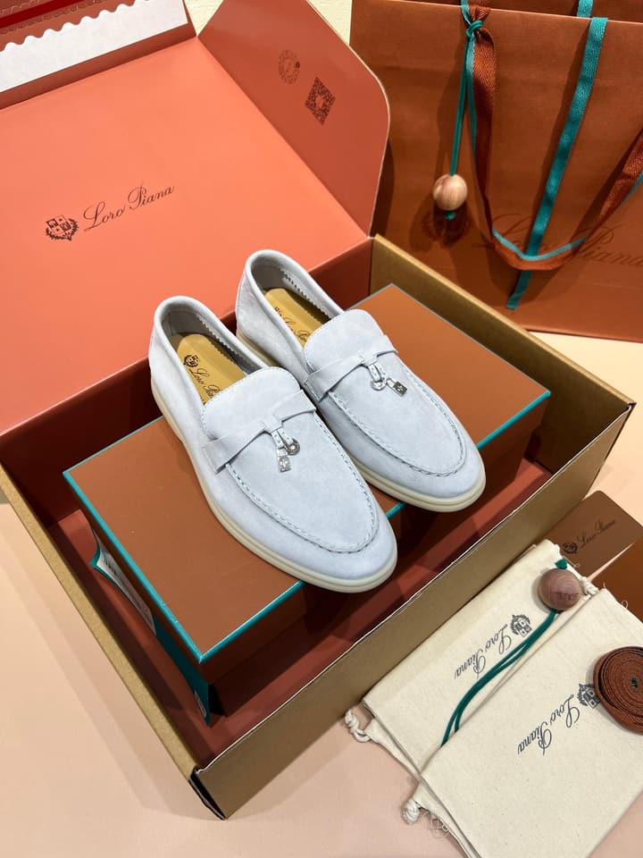 Loro Piana My Charms Classic Loafers in Nude