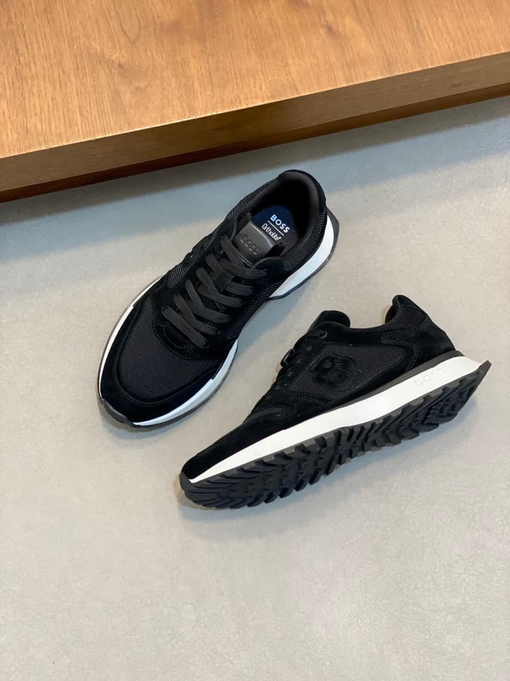 Boss Menswear Suede and Mesh Sneakers