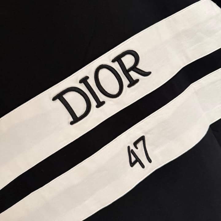 Dior Patch Embroidered Heavyweight T-Shirt in Black