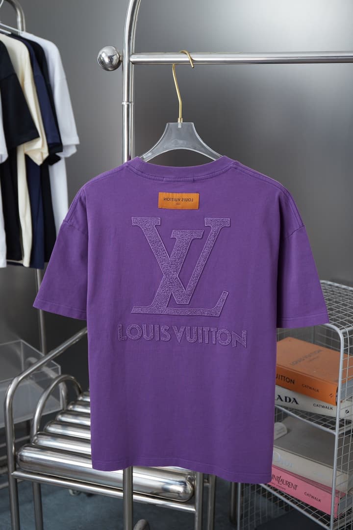 Louis Vuitton Embroidered Logo T-Shirt – 26SS Early Spring Collection in Black