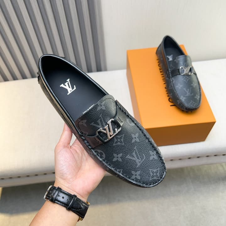 Louis Vuitton Monte Carlo Moccasin Loafers in Black Smooth Leather