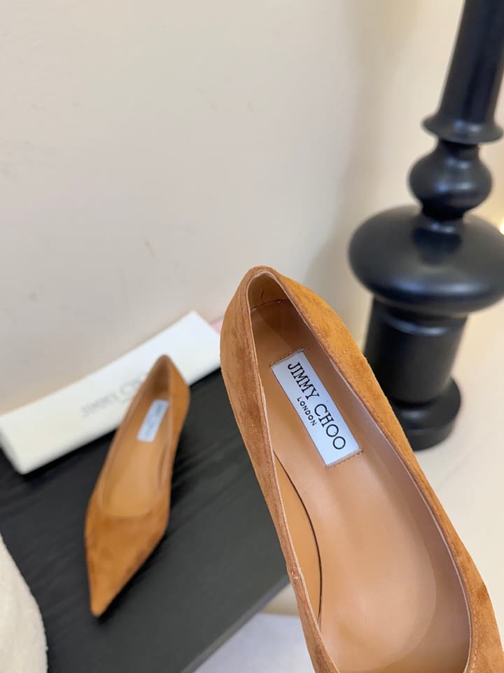 Jimmy Choo Suede Pumps – 2025 Fall Collection in Black Velvet