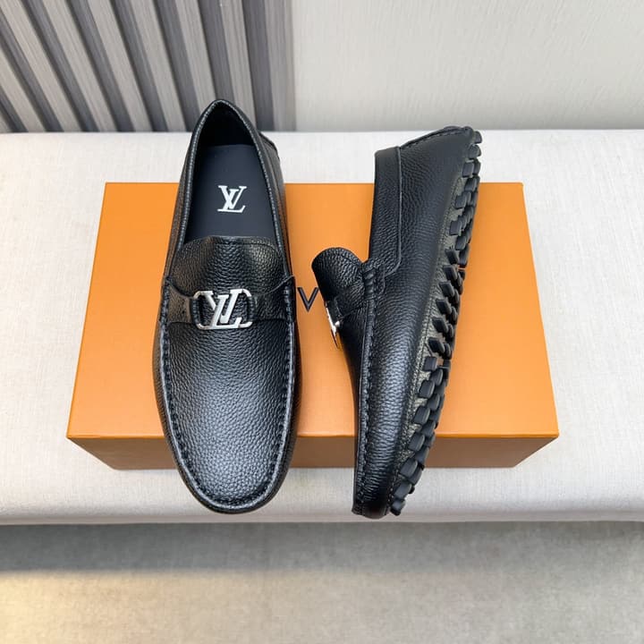 Louis Vuitton Monte Carlo Moccasin Loafers in Black Smooth Leather