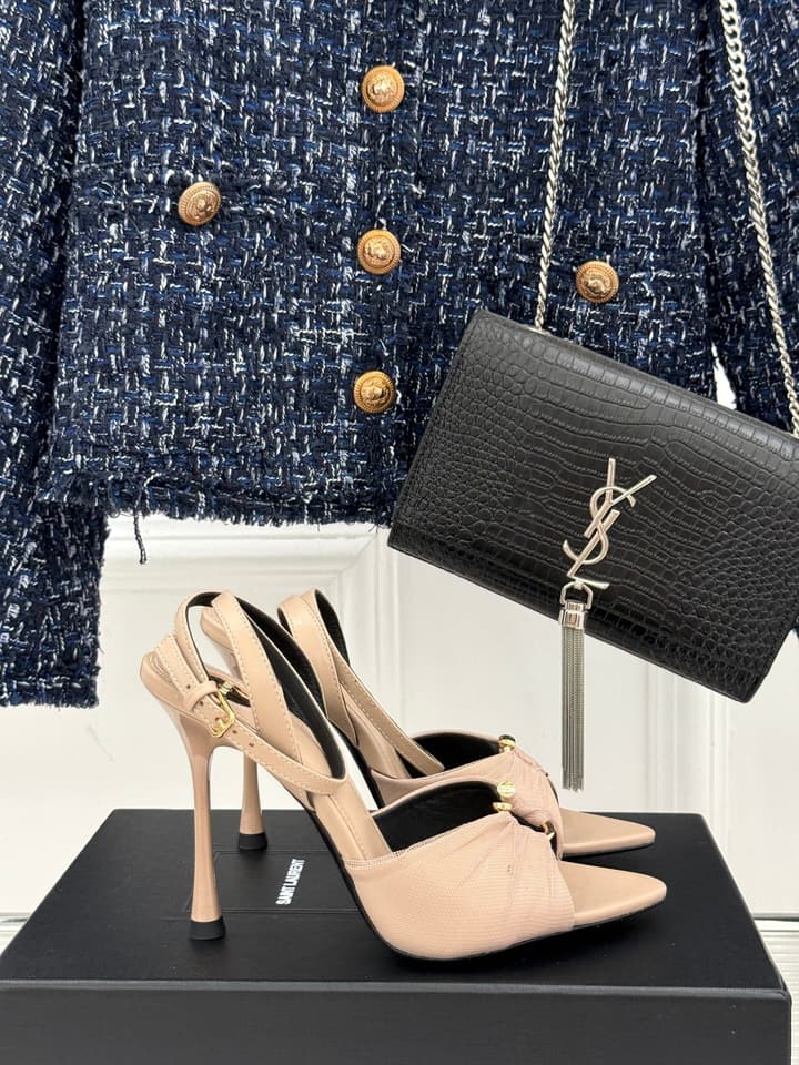 Saint Laurent High-Heel Sandals – 25SS in Black Suede