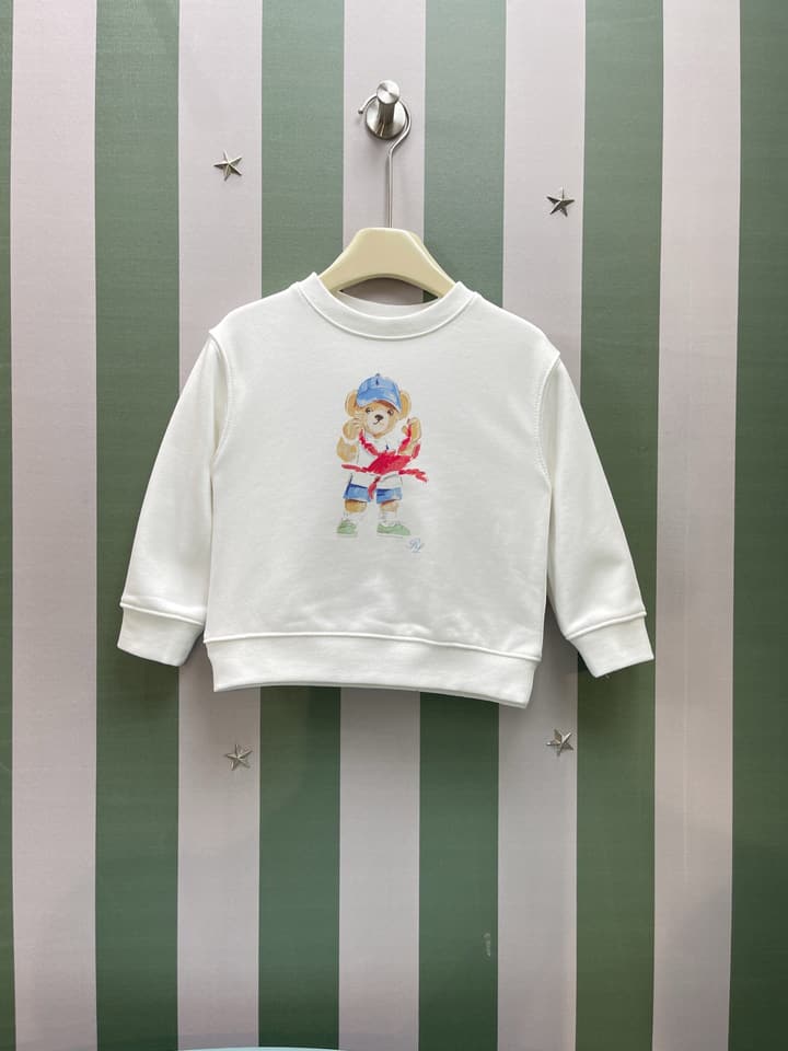 Ralph Lauren Kids Crewneck Sweatshirt – 2025AW in White With Graphic Print