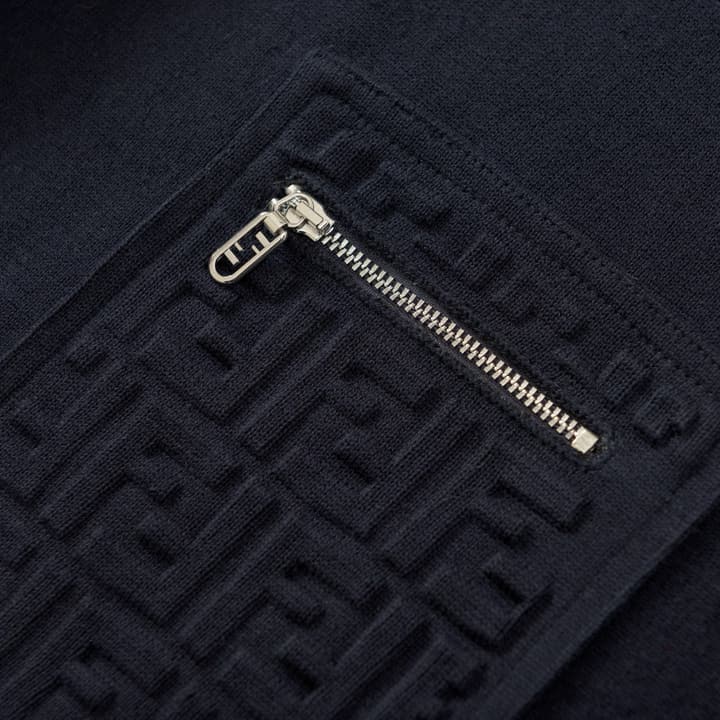 Fendi Embossed Zipper Pocket Crewneck Sweater