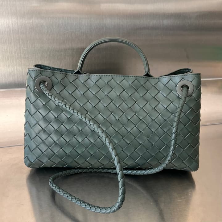 Bottega Veneta Andiamo Handbag in Charcoal Grey