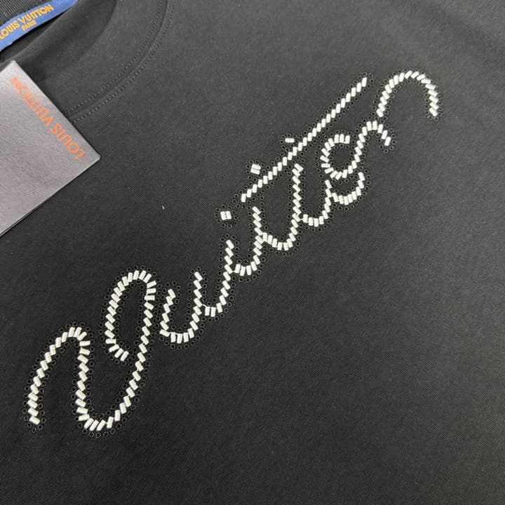 Louis Vuitton Embroidered Logo Oversized T-Shirt – Summer Collection – 26SS in Apricot Colorful LV Lovers