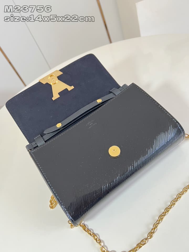Louis Vuitton Pochette Louise Chain Bag in Beige