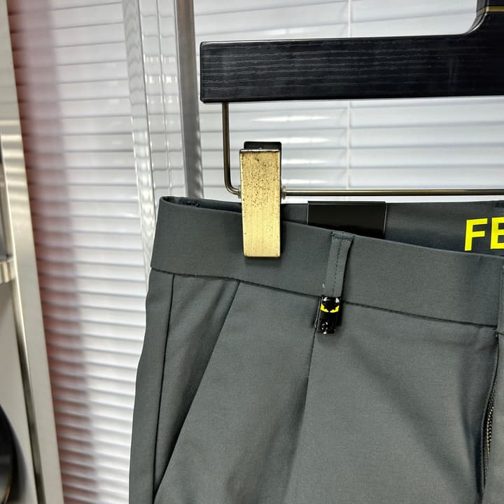 Fendi SS25 Casual Suit Trousers – 25SS/25FW in Dark Charcoal Gray