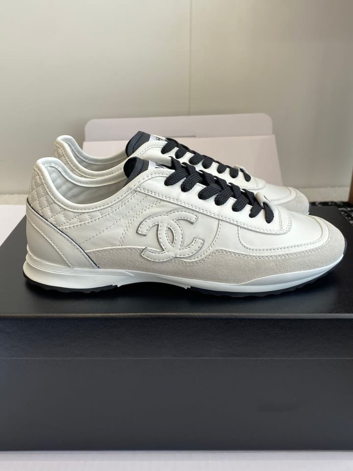 Chanel Panda Platform Sneakers – 2025SS in Black With White Laces