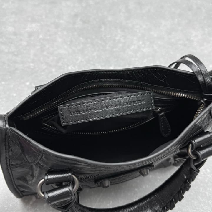 Balenciaga Le City Mini Bag – Oil-Waxed Black in Oil Wax Black