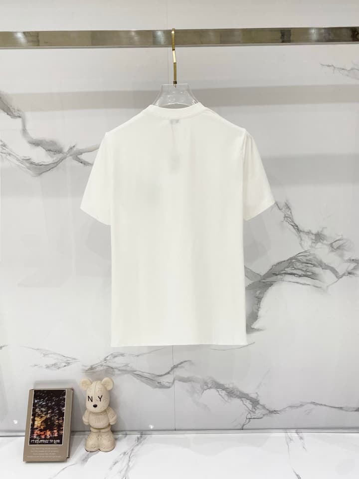Loewe Rabbit Embroidery Mercerized Cotton T-Shirt in Black