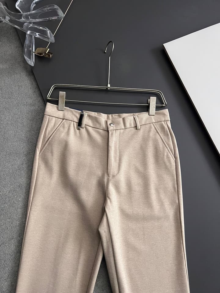 Prada Men's Cashmere Casual Trousers – 2025 Collection in Charcoal Gray