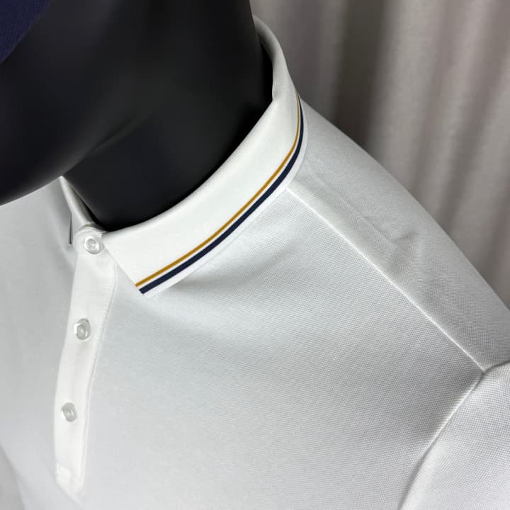 Moncler Classic Embroidered Long-Sleeve Polo Shirt in Black Polo - Hanging Display