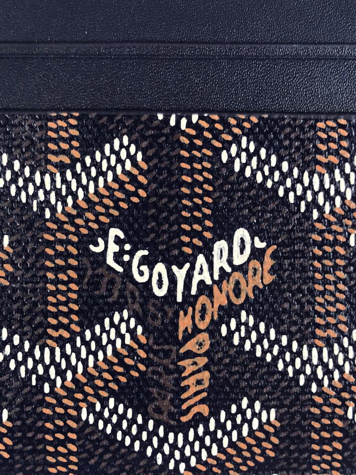 Goyard Card Holder in Black Pattern
