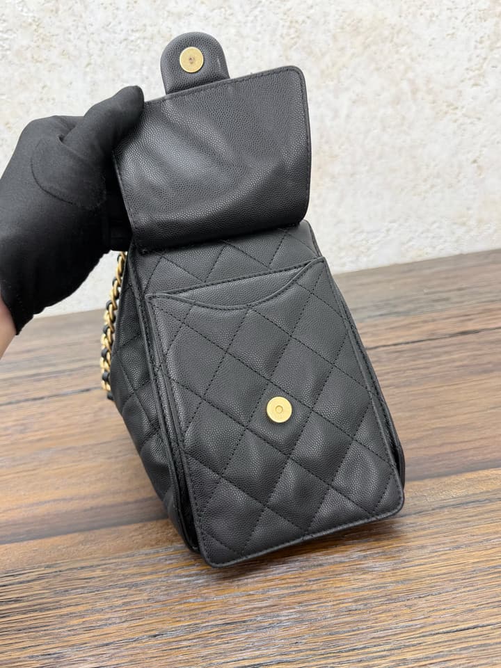 Chanel 25 Bag Small – Caviar Leather with Gold Hardware