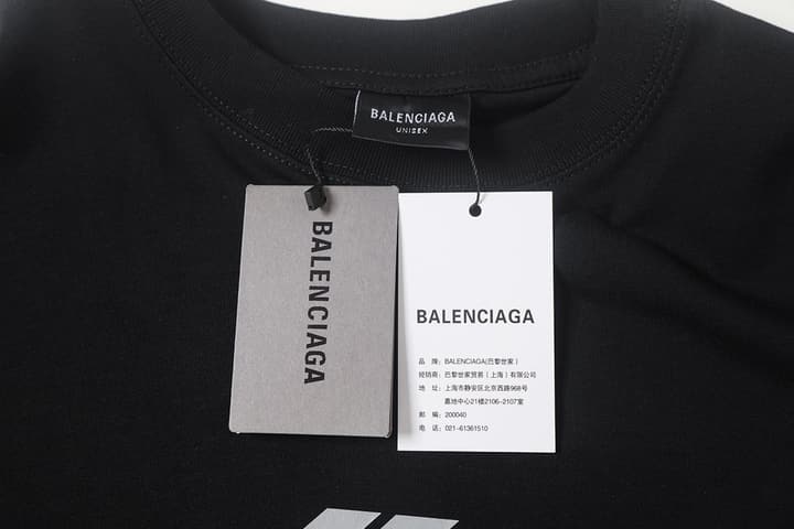 Balenciaga Large Logo Laser Reflective T-Shirt – 26SS in Black