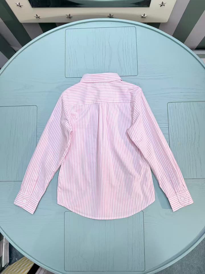 Ralph Lauren Polo Kids Embroidered Shirt – 2025SS – Kids Collection in White And Blue Gingham