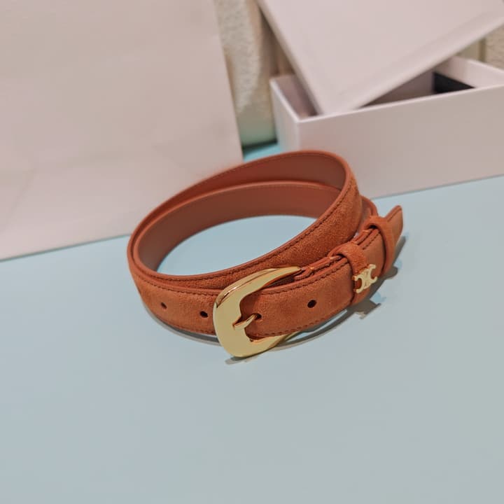 Celine 2.5cm Reversible Cowhide Belt in Classic Black