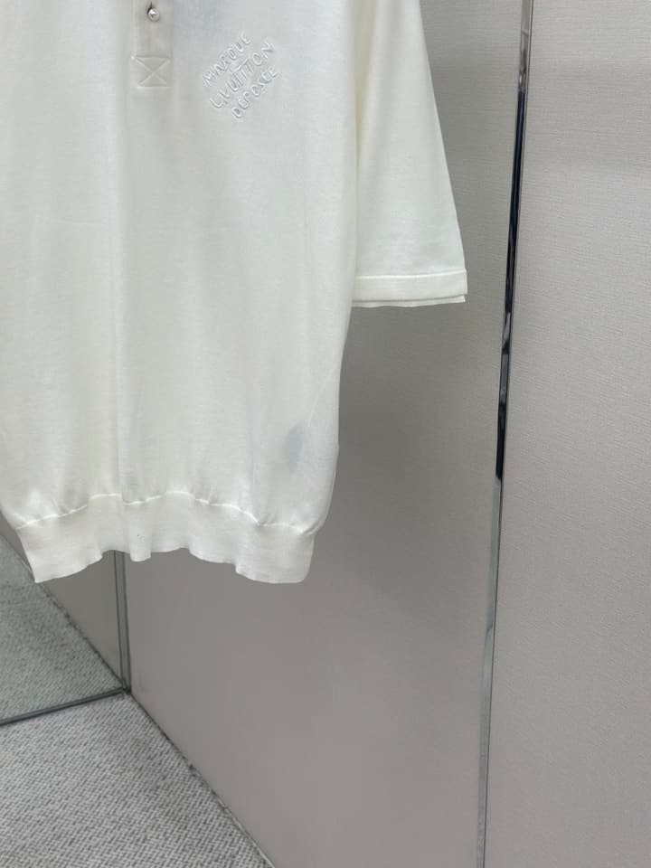 Louis Vuitton Knit Polo Shirt in Classic White