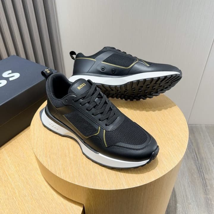 Boss Men's Luxury Sport Sneakers in Black