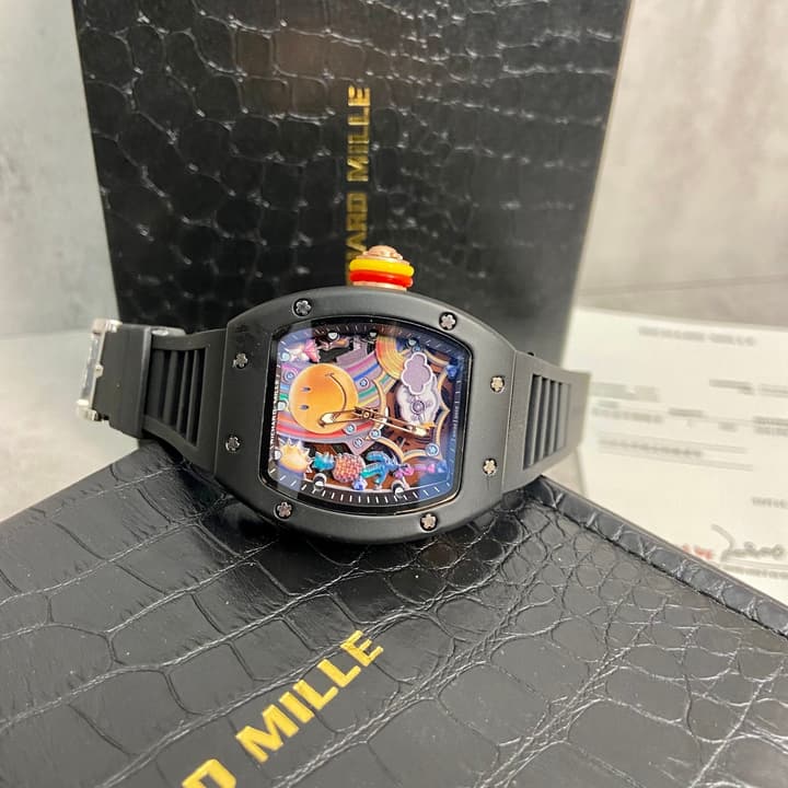 Richard Mille RM 88 Automatic Tourbillon Smiley Watch in Matte Black