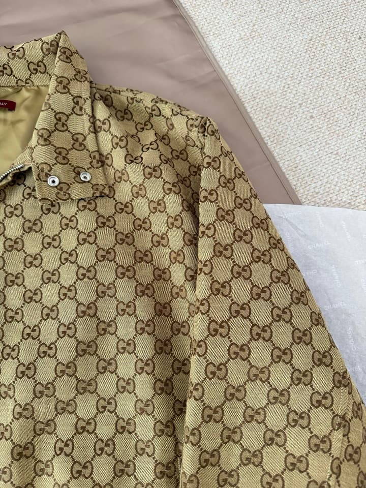 Gucci Double G Jacquard Canvas Bomber Jacket – FW25