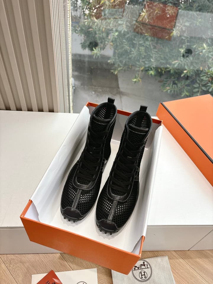Hermès Bouncing Mesh Sneakers in Black