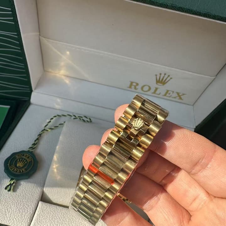 Rolex Day-Date 36 Yellow Gold Red Carnelian Watch