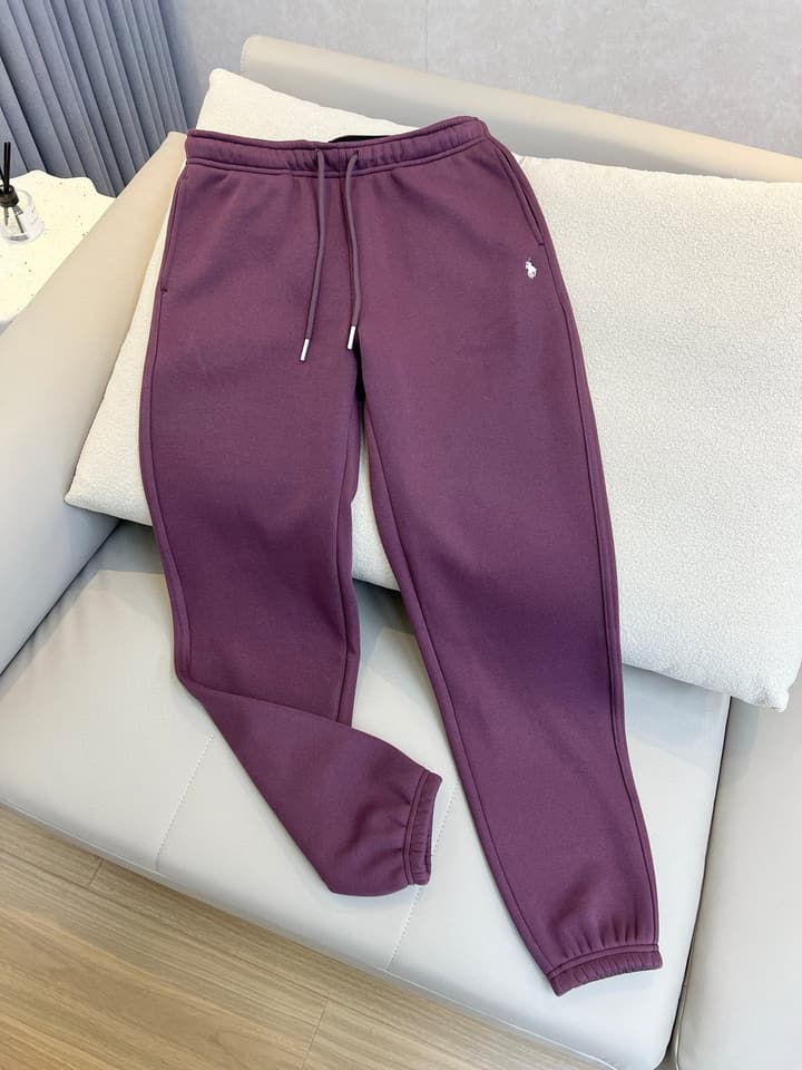 Ralph Lauren Embroidered Fleece Jogger Sweatpants in Black