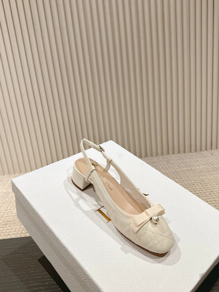 Dior D-Ramour Embroidered Cannage Ballet Flats – 2024 Spring/Summer Collection in Black Leather