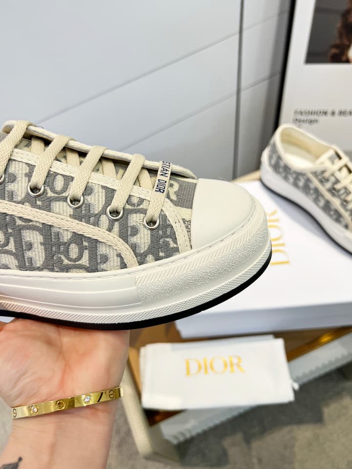 Dior Spring/Summer Runway Platform Sneakers in Black Oblique Pattern