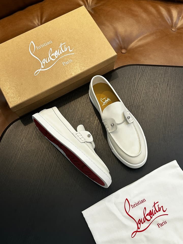 Christian Louboutin Men's Casual Sneakers in All White