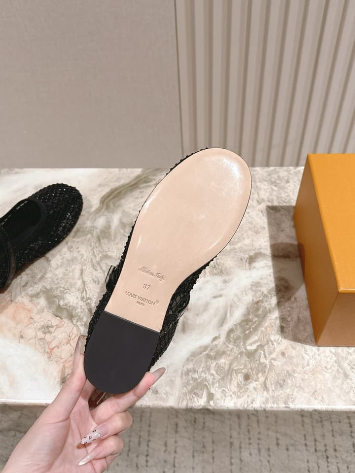 Louis Vuitton Ballet Flats – 2025SS in Black