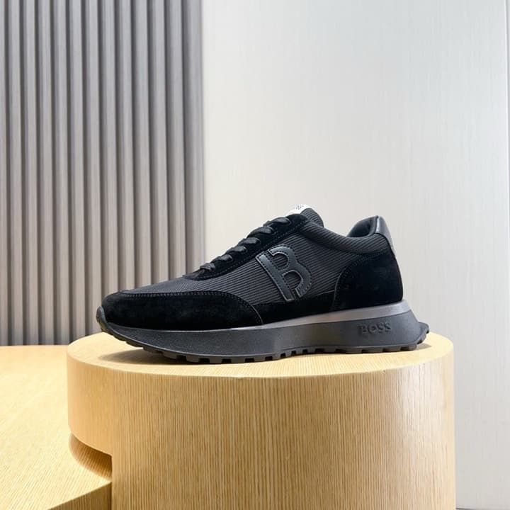 Boss Men's Lightweight Sneakers – New Collection in Black