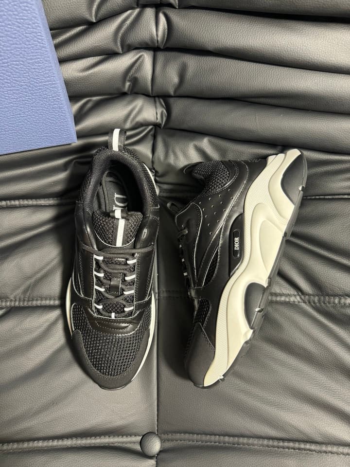 Dior B22 Calfskin Sneakers in Black